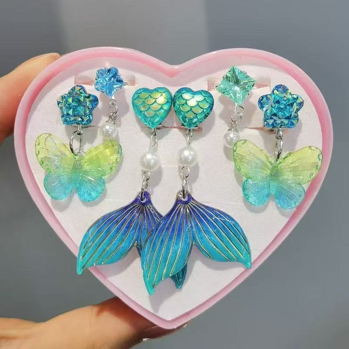 Wholesale Mermaid Ear Clip Ring Set