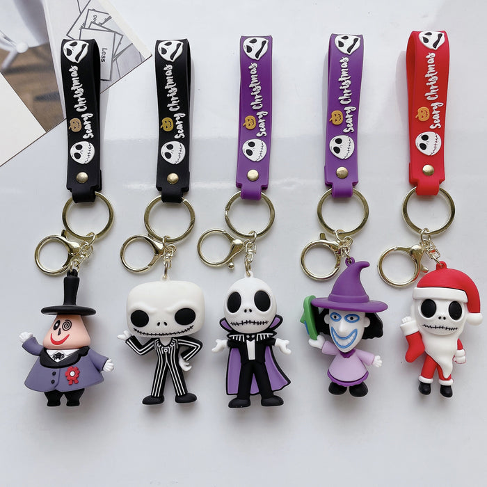 Wholesale Halloween Cute Cartoon Three-dimensional Silicone Keychain JDC-KC-JuShu035