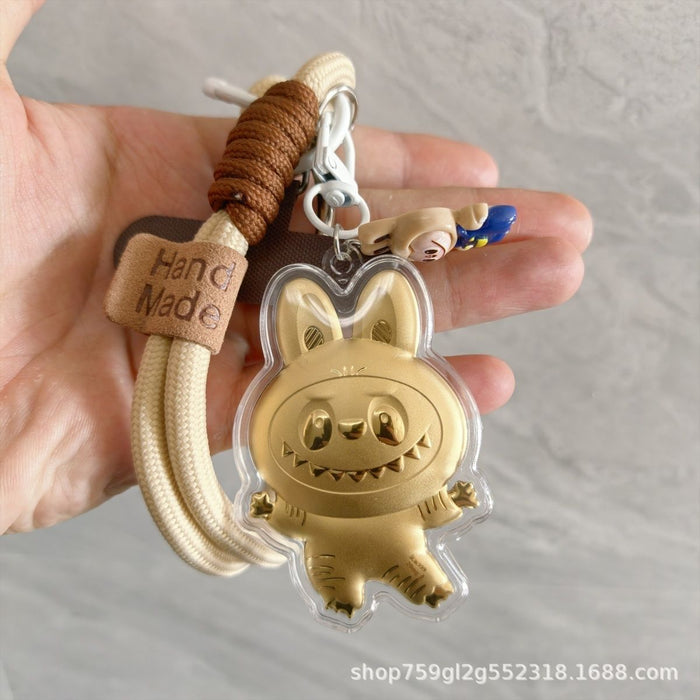 Wholesale Gold-colored cute cartoon keychain