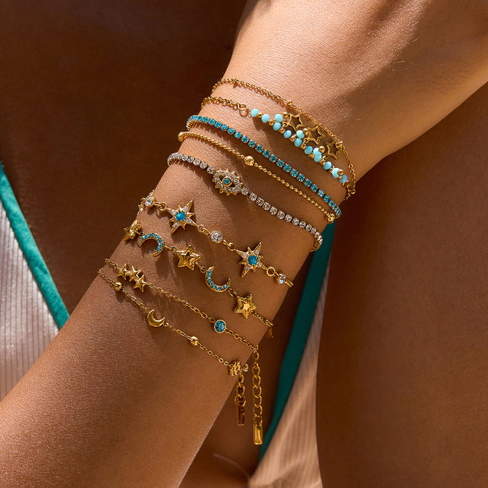 Wholesale Star-shaped design stainless steel women' s bracelet