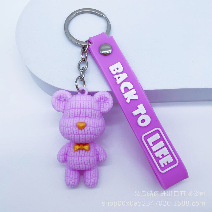 Wholesale cute cartoon silicone  key chain pendant bag pendant key chain