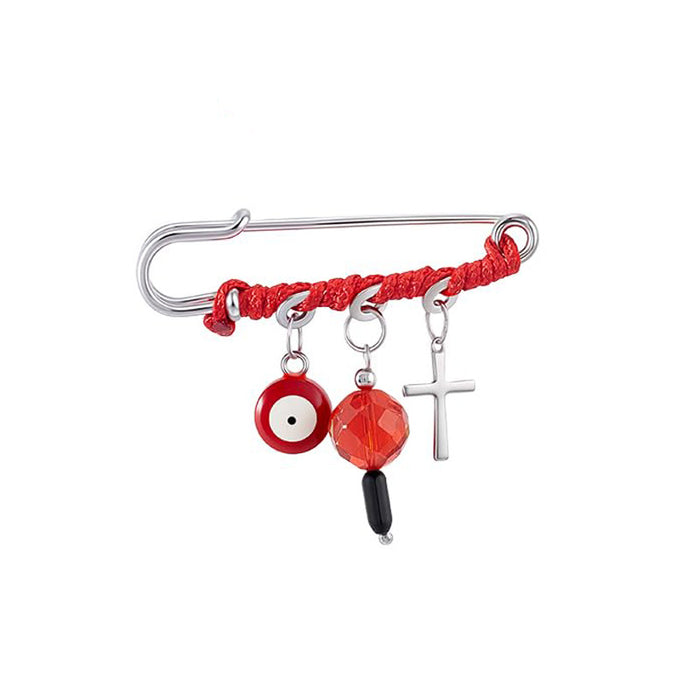 Wholesale Devil' s Eye brooch,  simple palm pin,  creative eye cross pendant,  blue eye heart brooch