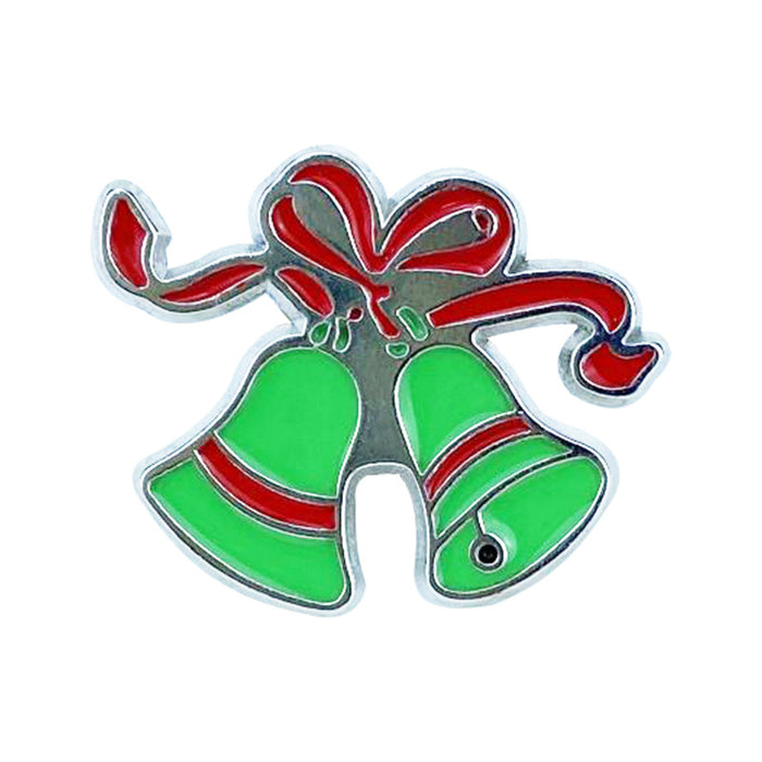 Wholesale Christmas Cartoon Brooch Set Santa Reindeer Tree Bell Zinc Alloy Pins Chic Holiday Party Accessor MOQ≥2y