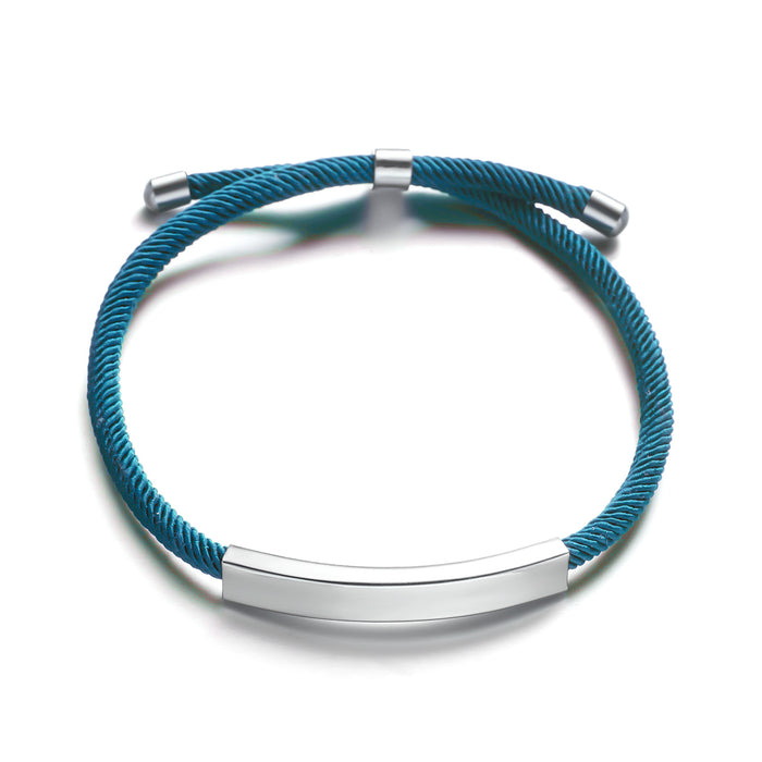 Wholesale Stainless steel Braided rope adjustable bracelet all-match