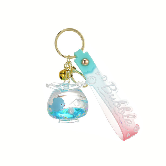 Wholesale Oil-Filled Bottle Aquarium Marine Animal Keychain