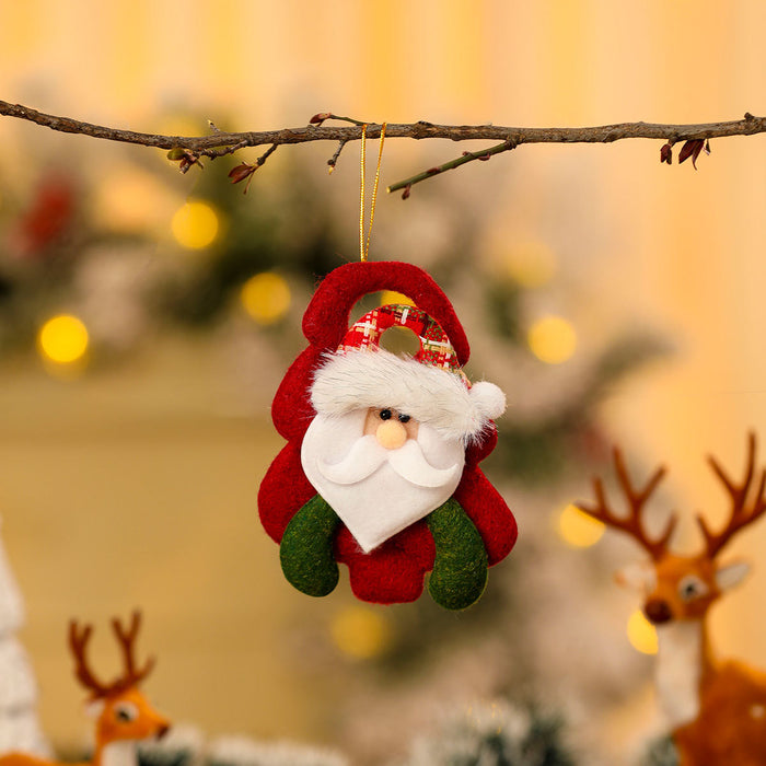 Wholesale Tree-Shaped Christmas Decorations,  Christmas Tree Pendants,  Christmas Fabric Doll Pendants,  Christmas Doll Pendants