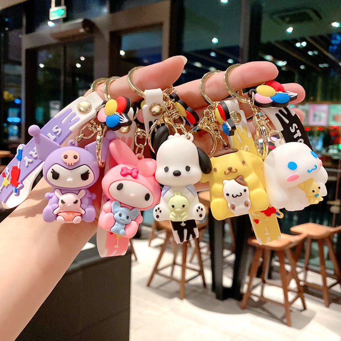 Wholesale Cartoon Silicone Doll Keychain JDC-KC-MingT043