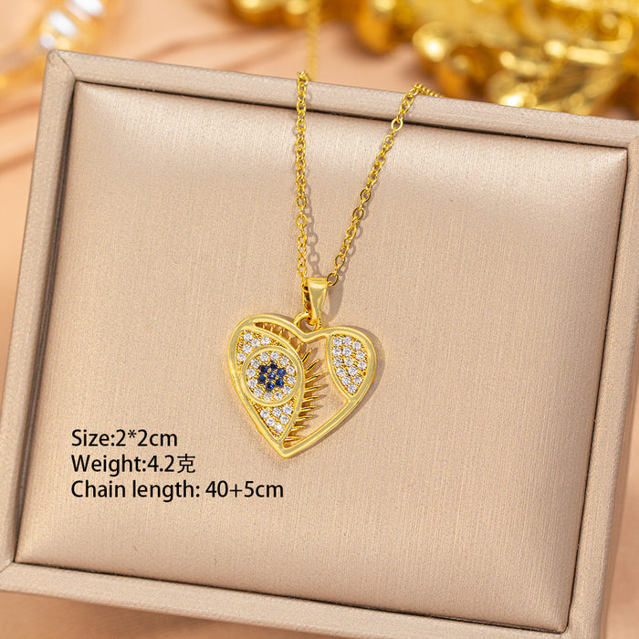 Wholesale Gold Plated Titanium Steel Floral Pendant Necklace Stylish Gift MOQ≥2