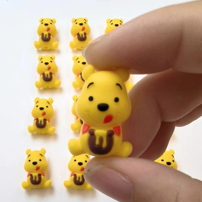 Wholesale  10PCS 3D Silicone Cartoon Focal Beads JDC-BDS-NaiSi200