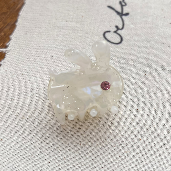 Wholesale Acetate Rabbit Rhinestone Side Claw Hair Clip for Everyday Hair Accessory