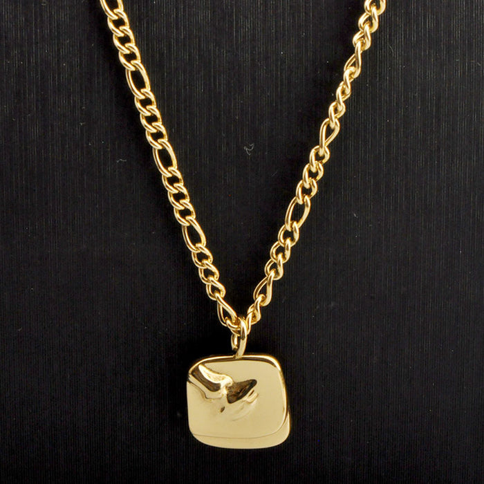 Wholesale  human face pendant stainless steel necklace body sweater chain