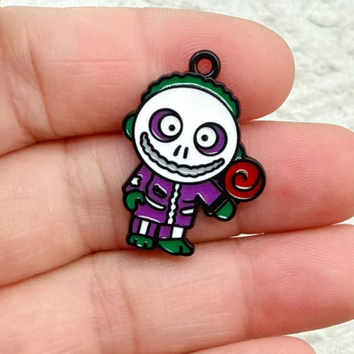 Wholesale 10pcs  Series Monster DIY Alloy Drip Pendant Keychain Earrings Bag Charm