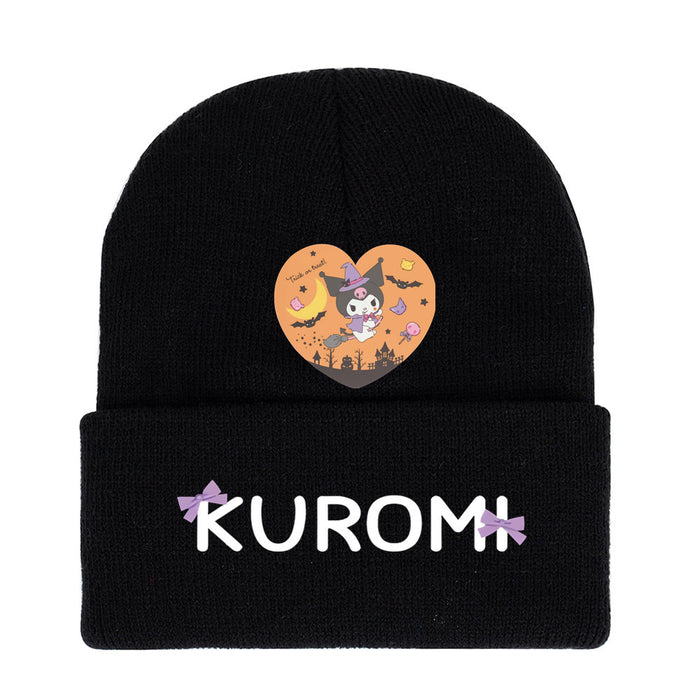 Wholesale New Halloween Kuromi Knitted Hat Cartoon Winter Woolen Hat JDC-FH-WDM014