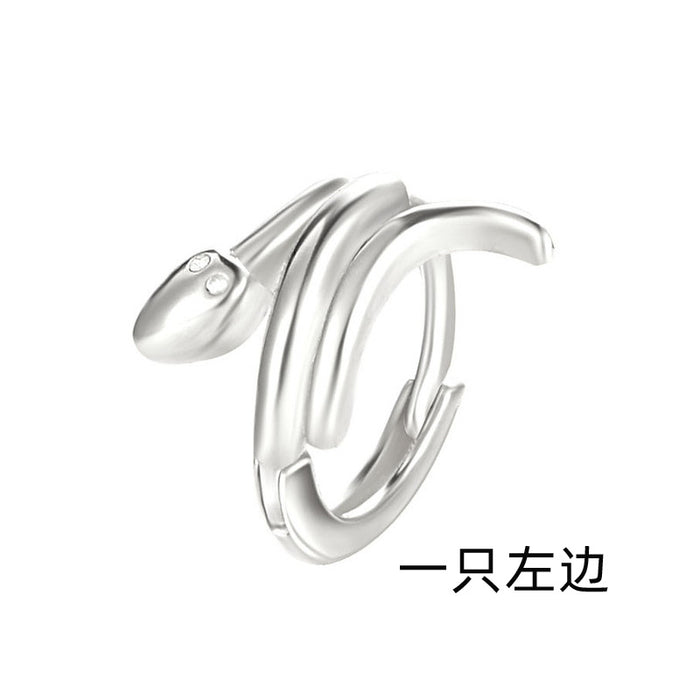 Wholesale Serpentine earrings, small snake earrings, ear bone clip, zircon snake head, ear clasp, no ear hole, ear clip
