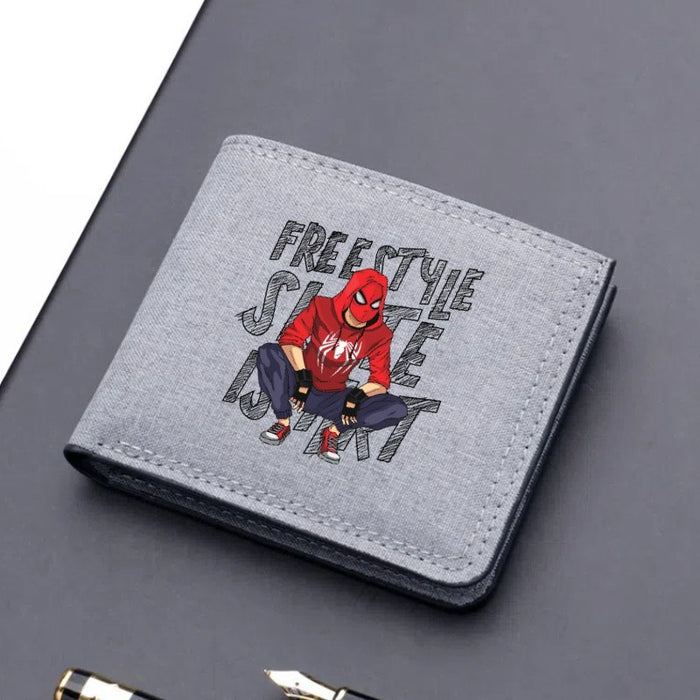 Wholesale Cartoon Print Ultra Thin Canvas Card Wallet Modern Cool Unisex Everyday Fashion Accessory