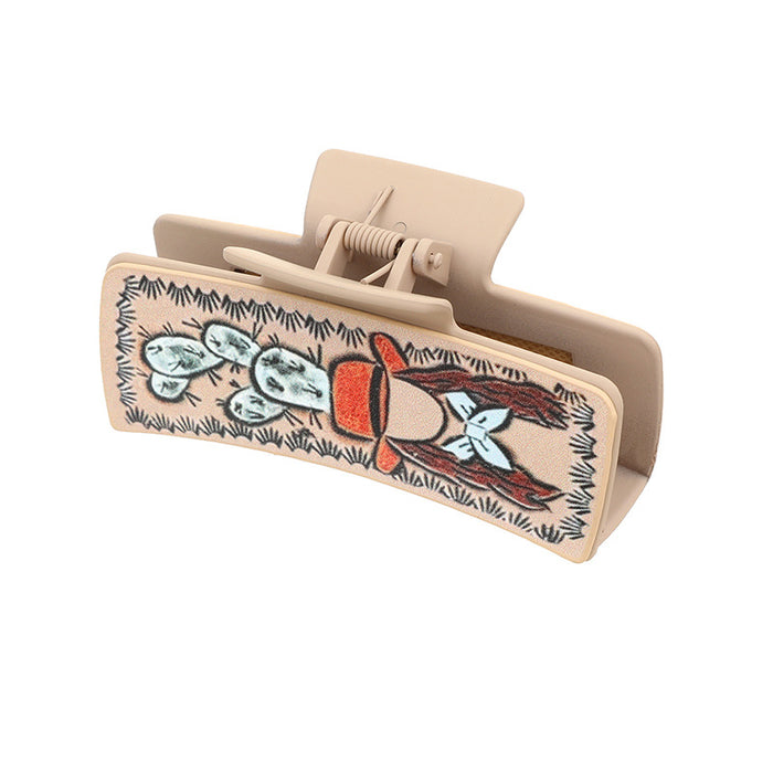 Wholesale Western Denim Wind Cactus Leather Women' s Hairpin Grab Clip Shark Clip