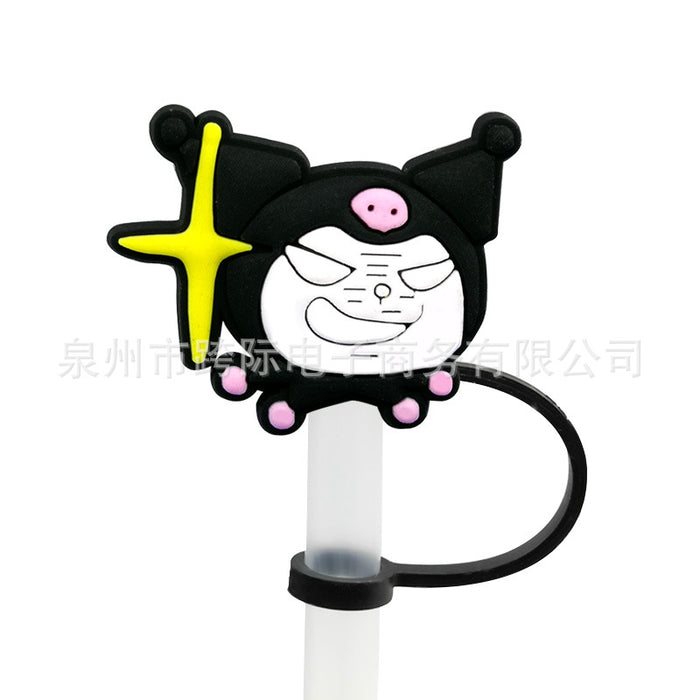 Wholesale 10pcs Silicone Cartoon Straw Cover JDC-SCR-KuaJ008