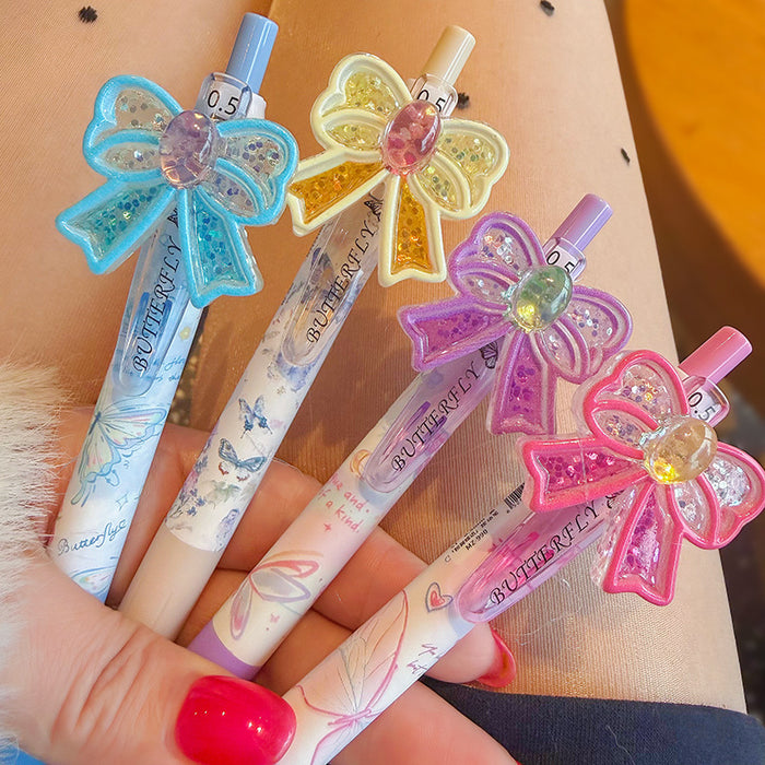 Wholesale Cartoon bow press pen