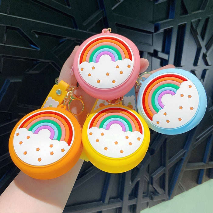 Wholesale Rainbow Silicone Cartoon Key Wallet