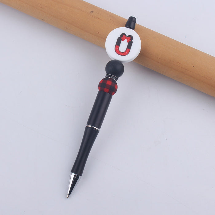 Wholesale Cartoon Letter Silicone Beaded Pen JDC-PN-GuangTian003