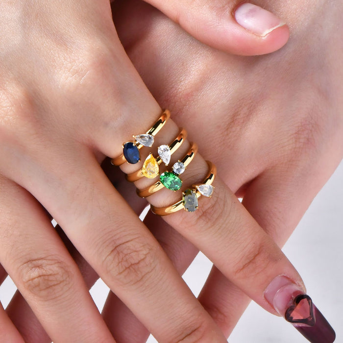 Wholesale High-End Zircon Titanium Steel Ring Women' s Fashionable and Personalized Ring
