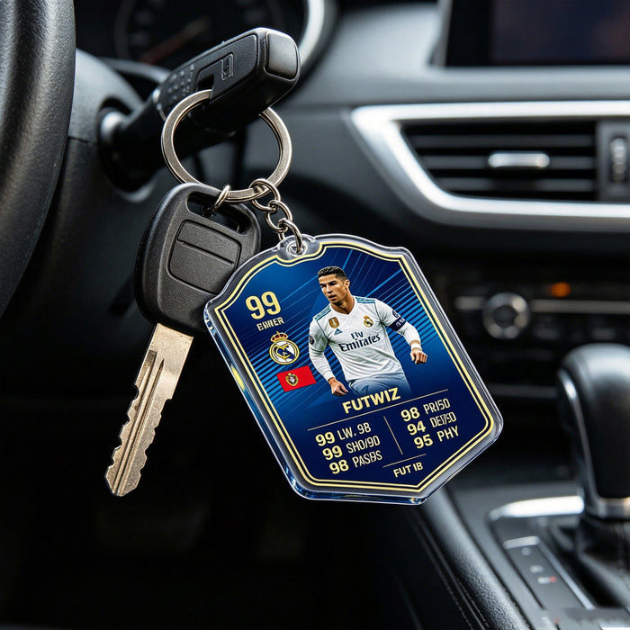 Wholesale 2pcs World Cup Shield Shape Football Star Acrylic Keychain