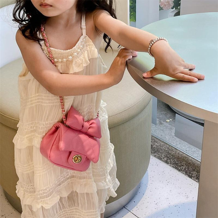 Wholesale PU Children's Bag Bow Crossbody Bag JDC-SD-FuZun004