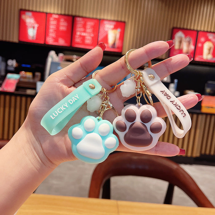 Wholesale Glue cat claw keychain  doll pendant pendant small pendant backpack doll car accessories