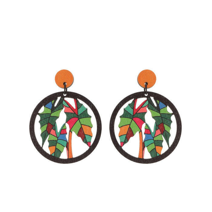 Wholesale nut Tree Flower Bird Hollow Earrings Love Earrings Personalized