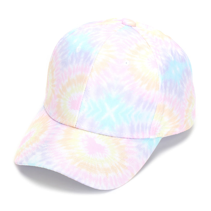 Wholesale Children' s colorful tie-dye baseball cap outdoor sun hat