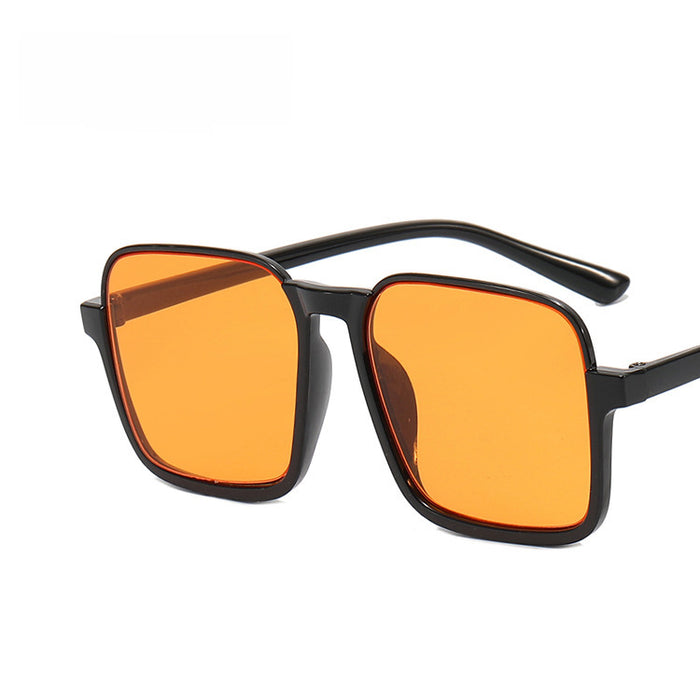 Wholesale Tea colored sunglasses with a high-end feel, retro large frame street photography, sunglasses for men