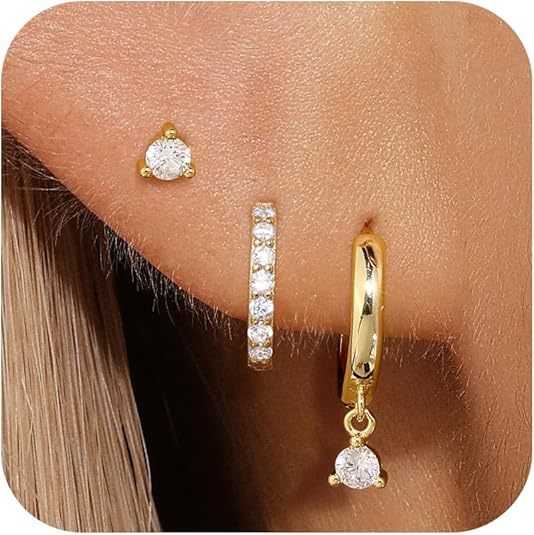 Wholesale Brass genuine gold electroplating hot selling earrings, niche high-end feeling set, earrings, ear buckles