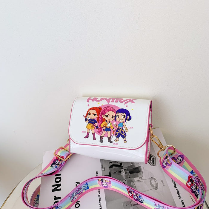 Wholesale Chic Cartoon PU Crossbody Bag for Girls Cute Square Bag with Heart Print Ideal