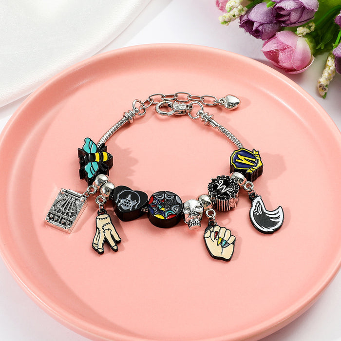 Wholesale Alloy Cartoon Drip Oil Beaded Bracelet JDC-BT-ZhuoS004