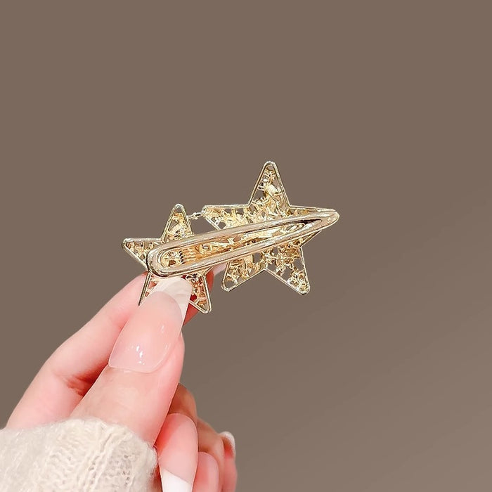 Wholesale metal hair clip women' s new side bangs clip star hair clip
