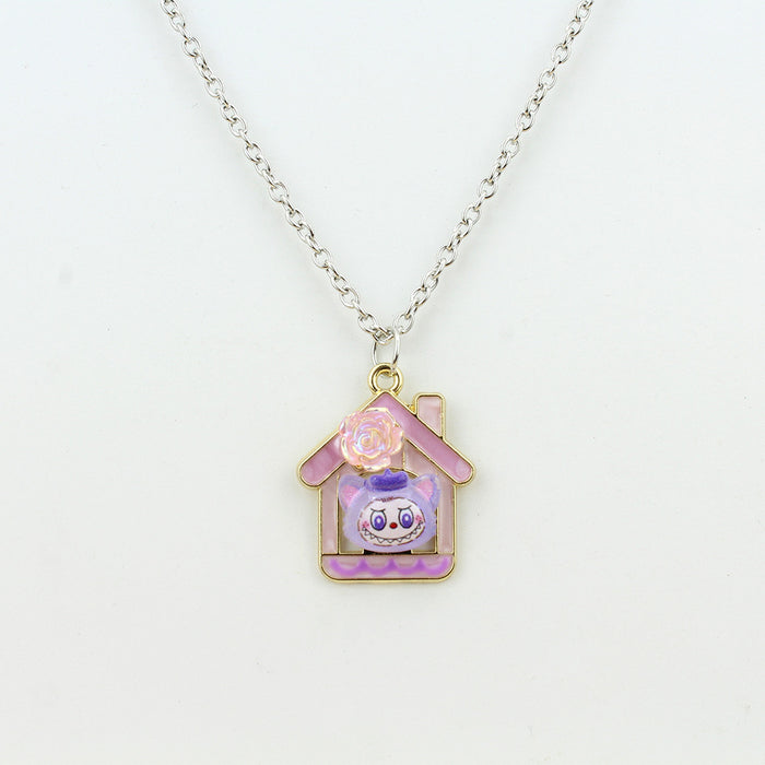 Wholesale Cartoon Jewelry Alloy Dripping Oil  Necklace