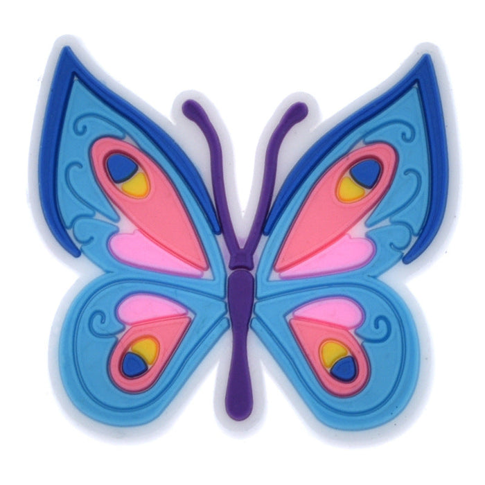 Wholesale 100PCS PVC Colorful Butterfly Series DIY Shoe Buckle JDC-SC-RYY019