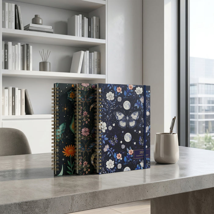 Wholesale Creative Butterfly Design Spiral Planner Notebook A5 Coated Paper Cover