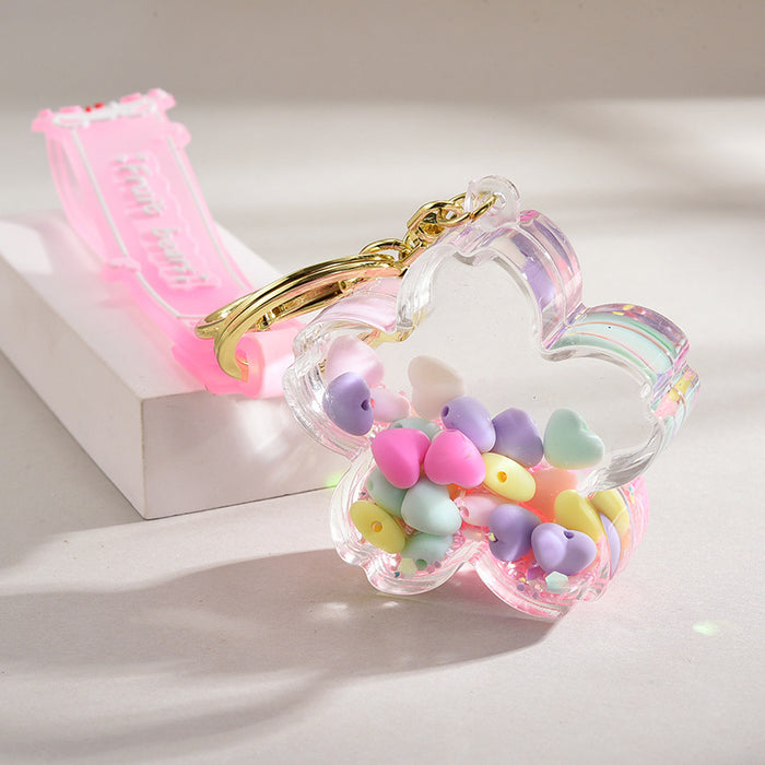 Wholesale Liquid-Filled Sakura Acrylic Car Charm &  Keychain