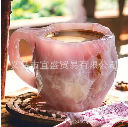 Wholesale Mineral Crystal Coffee Mugs Resin Crafts Imitation Mineral Crystal Coffee Cups JDC-CUP-YS001