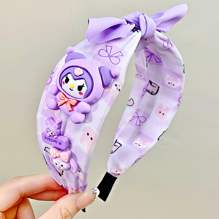 Wholesale Cute Cartoon Bow Wide Brim Fabric Headband JDC-HD-HengX002