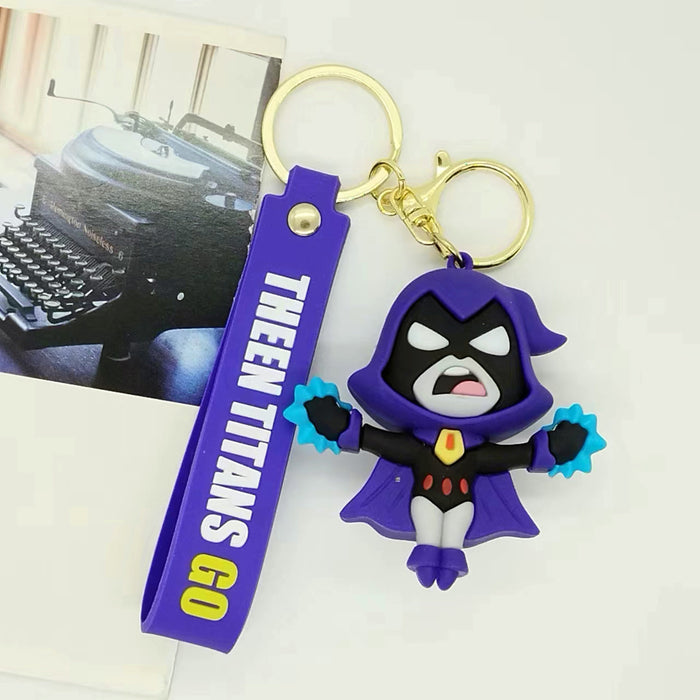 Wholesale 3pcs Cartoon Silicone Keychain Pendant Decorative Bag Charm