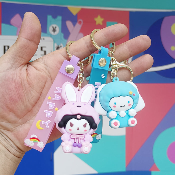 Wholesale Cartoon Silicone Doll Keychain JDC-KC-KuangK042