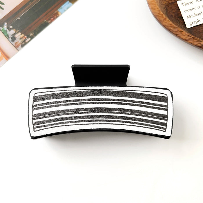 Wholesale Pu Printed Shark Clip Western Style Retro Leather Hairpin Hair Grabber Hair Accessories