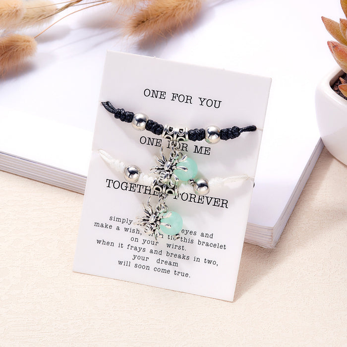 Wholesale   luminous bracelet hand-woven couple bracelet