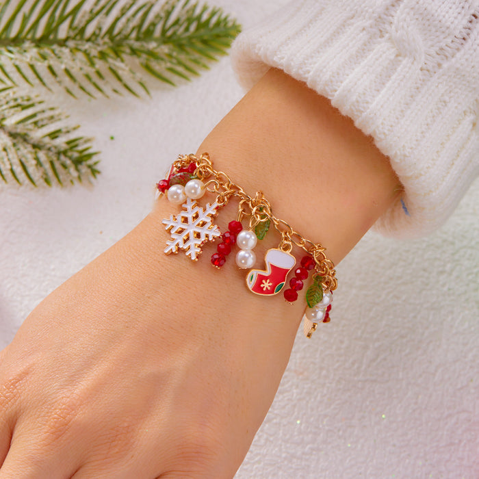 Wholesale Creative cartoon Christmas-themed pendant bracelet