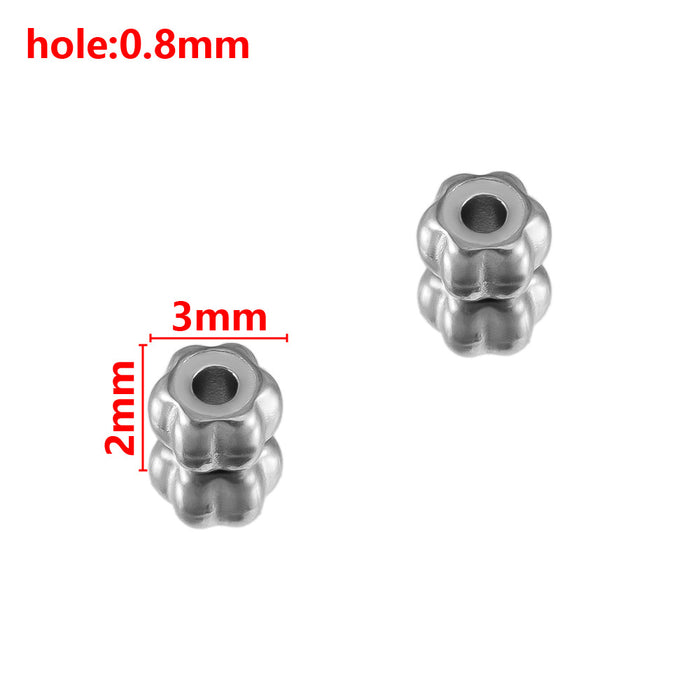 Wholesale Stainless steel hole bead lantern hole bead angular scattered bead separated bead handmade DIY bracelet bracelet bracelet bracelet bracelet