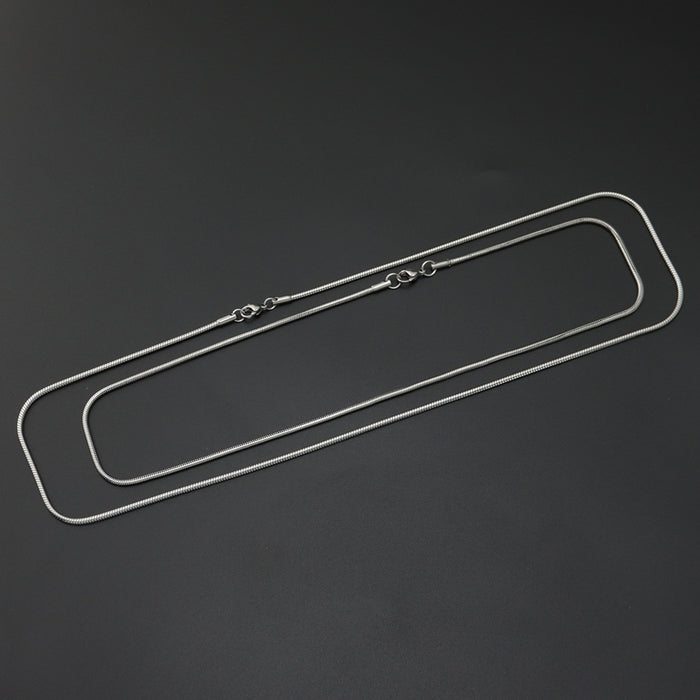 Wholesale Round snake bone chain, men's and women's necklace, titanium steel chain, collarbone chain, matching chain