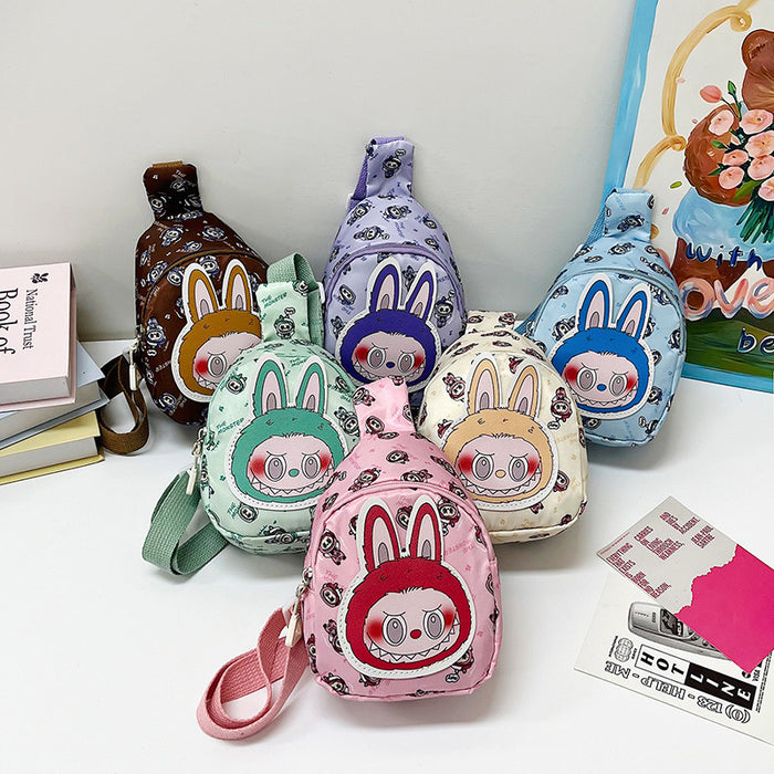 Wholesale Cute cartoon chest bag for children, fashionable crossbody bag, casual backpack, travel small chest bag
