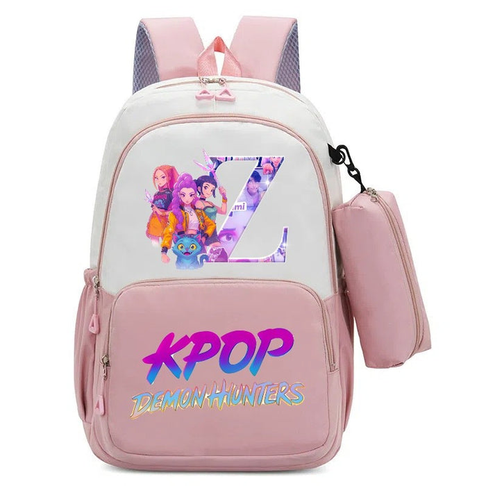 Wholesale Alphabet Cartoon Print Two-Piece Backpack Set for Primary and Middle School Students